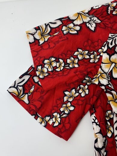 商品画像：アロハシャツ/XL/コットン/RED/総柄// 4