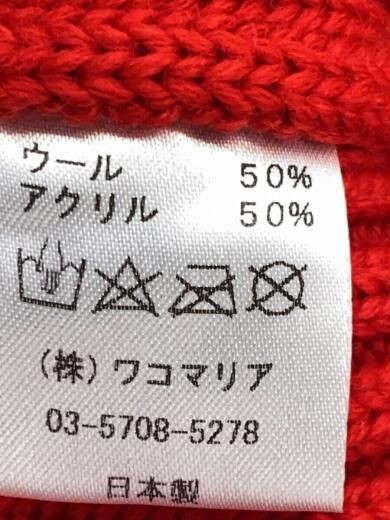 画像：WACKO MARIAニットキャップ/FREE/ウール/RED/メンズ5
