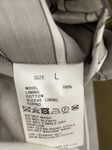 商品画像：テーラードジャケット/L/ウール/KHK/63-07-21-07003 4