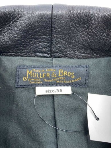 商品画像：レザージャケット・ブルゾン/38/レザー/BLK 3