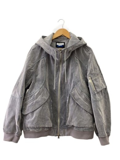 商品画像：フロッキーデニムプライムオーバージップブルゾン/ジャケット/2/コットン/GRY/11252211614 1