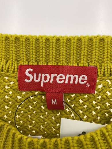 商品画像：ニット・セーター(厚手)/M/コットン/YLW/small box logo sweater 3