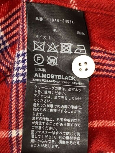 商品画像：長袖シャツ/1/ウール/RED/チェック/18AW-SH03A// 4