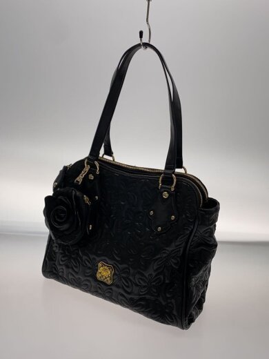 商品画像：トートバッグ/フェイクレザー/BLK/総柄 2