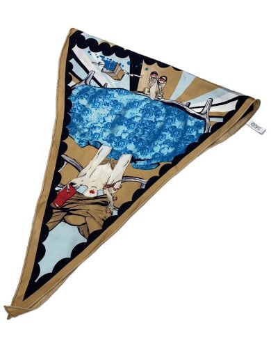 商品画像：スカーフ/シルク/BEG/総柄/レディース 1