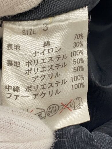 商品画像：ダウンジャケット/3/コットン/BLK 4