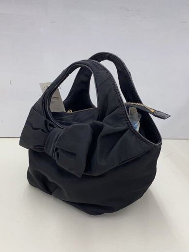 商品画像：リボンモチーフハンドバッグ/--/BLK/無地 2