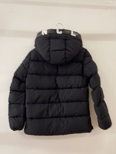 商品画像：ダウンジャケット/1/ナイロン/BLK/無地/フードのプリント割れ有/ダブルジップ 2