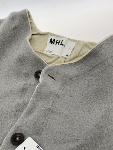 商品画像：カーディガン(薄手)/M/ウール/GRY/無地/596-0260551// 6