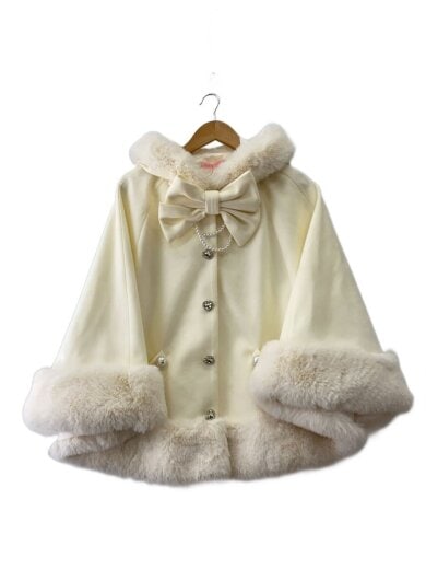 商品画像：ポンチョ/FREE/ポリエステル/WHT/無地// 1