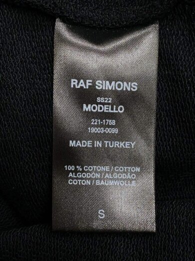 画像：RAF SIMONSパーカー/--/コットン/BLK/221-1758//4