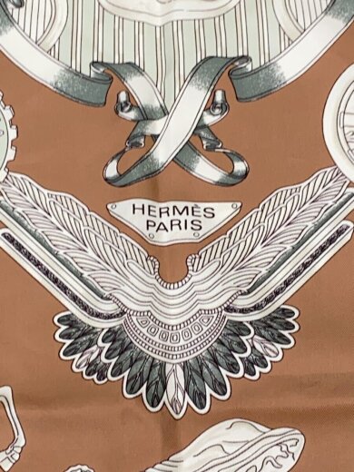 商品画像：スカーフ/シルク/BEG/総柄/レディース/所々にお汚れ有/風の装い// 6