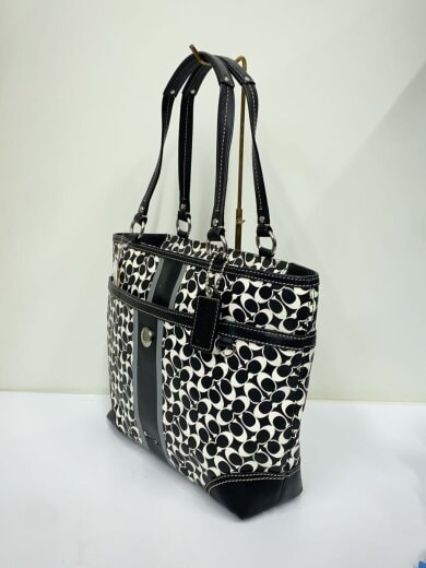 商品画像：トートバッグ/レザー/BLK/総柄 2