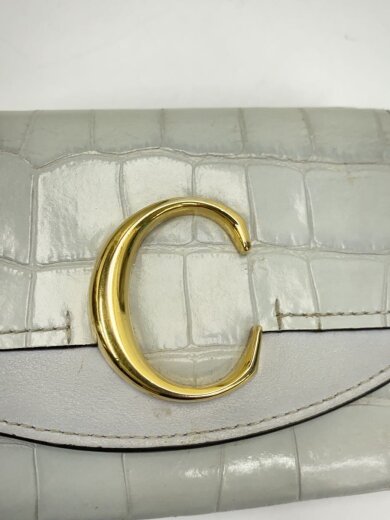 商品画像：3つ折り財布/レザー/GRY/レディース 8