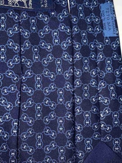 商品画像：ネクタイ/シルク/NVY/総柄/メンズ 8