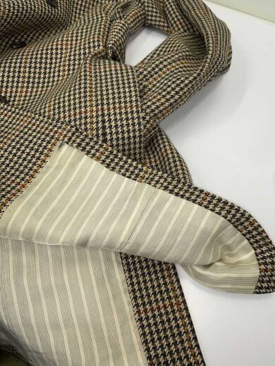 商品画像：トレンチコート/--/ウール/BEG/千鳥格子 9