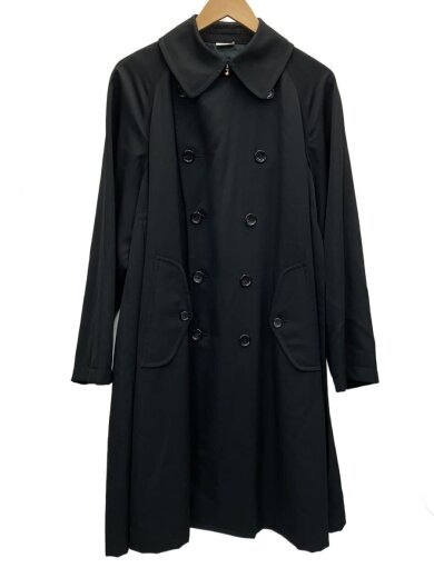 商品画像：トレンチコート/S/ウール/BLK/無地/PK-C002 1