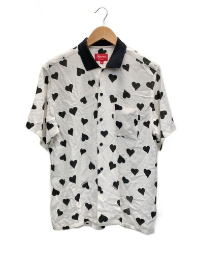 商品画像：半袖シャツ/M/レーヨン/WHT/総柄// 1