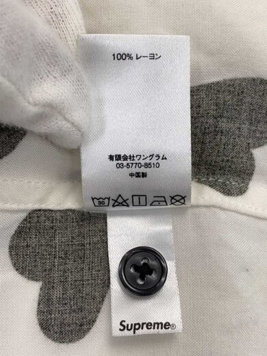 商品画像：半袖シャツ/M/レーヨン/WHT/総柄// 4