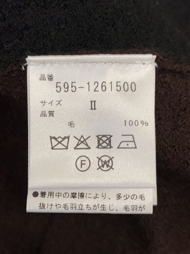 商品画像：ニットベスト(厚手)/2/ウール/BLK/595-1261500 4