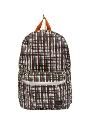 商品画像：リュック/ナイロン/GRN/チェック 1