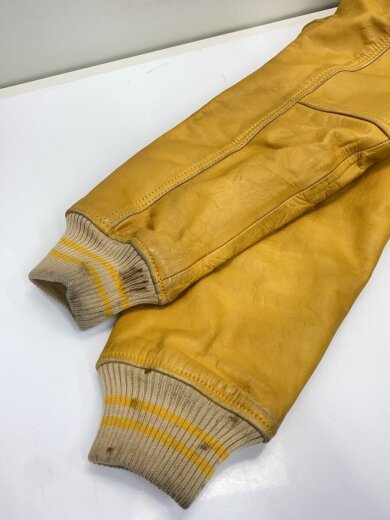 商品画像：スタジャン/--/レザー/YLW/無地 6