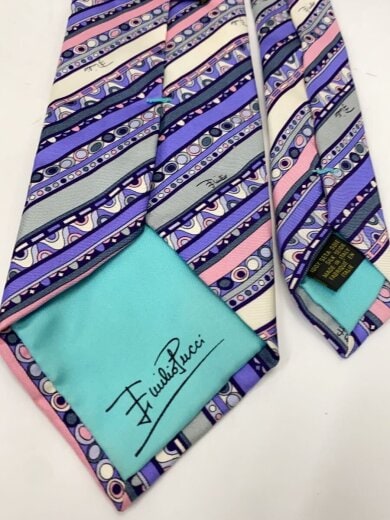 画像：EMILIO PUCCIネクタイ/シルク/PUP/総柄/メンズ4