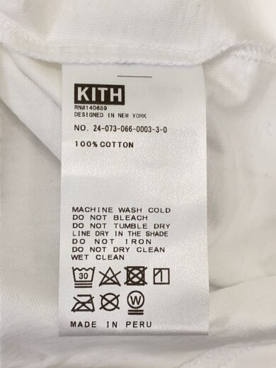 商品画像：Tシャツ/L/コットン/WHT/プリント/24-073-066-0003-3-0 5