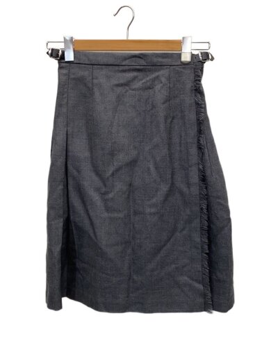 商品画像：スカート/36/ウール/GRY/無地 1