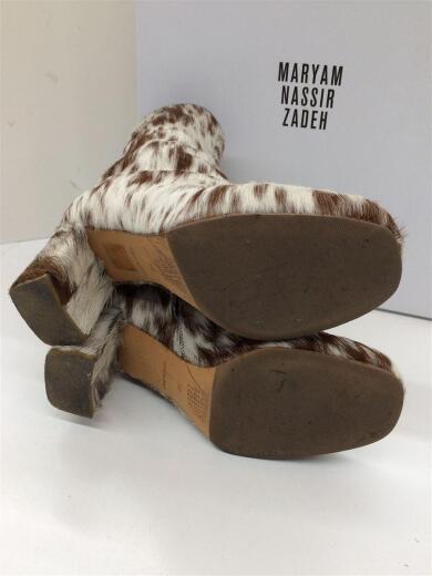 画像：その他ブランドMARYAM NASSIR ZADEH/マリアム ナッシアー ザデー/サイドジップブーツ/36/ハラコ4