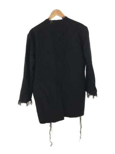 画像：Y’sYV-J03-013/18AW/カットオフジャケット/スナップボタン/毛羽立ち有り/BLK/ワイズ2