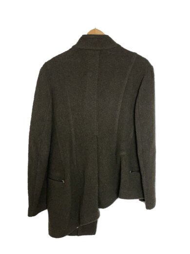 画像：Y’sアシンメトリー/ドレープ/コート/2/ウール/KHK/YF-T33-6802