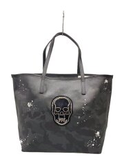 25SS/スカル/スワロフスキー/トートバッグ/PVC/BLK/カモフラ
