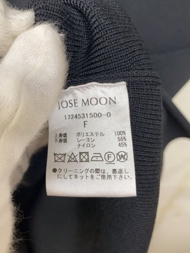 商品画像：DOCKING KNIT DRESS/FREE/ポリエステル/BLK/1724531500-0 5