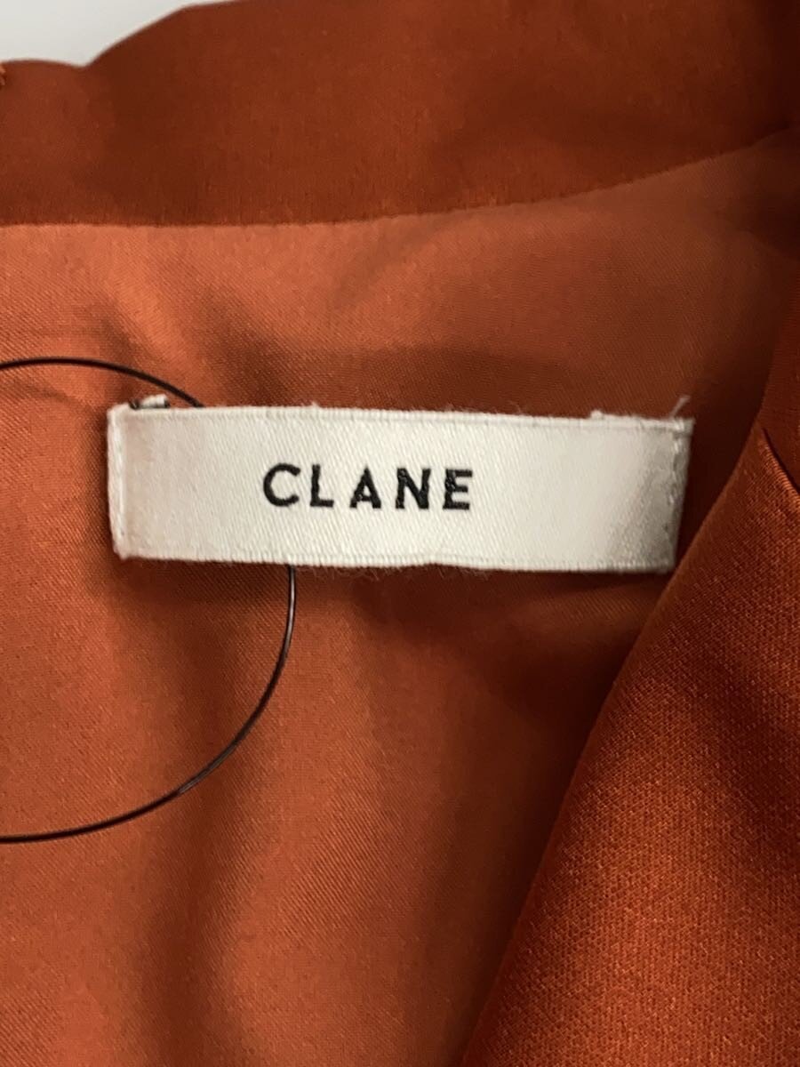 CLANE / SLIT HOLE SLEEVE SATIN ONEPIECE/1/ポリエステル/ORN/17112-5392