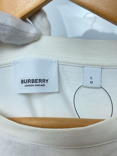 画像：BURBERRY背面汚れ有/TBロゴ/Tシャツ/L/コットン/WHT/80174853