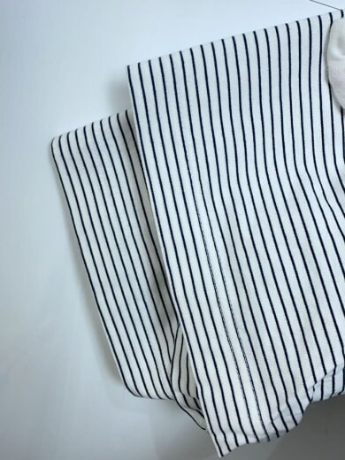 商品画像：ドローコード/Tシャツ/L/コットン/WHT/ボーダー 5