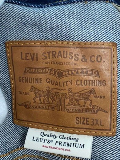 商品画像：ハトメ1か所欠損/2ND/Gジャンリメイクベスト/3L/デニム/IDG/0022T-0000 3