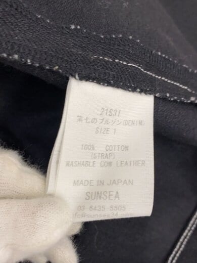 商品画像：ジャケット/1/コットン/BLK/無地/21S31 3