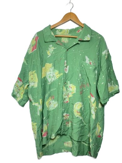 商品画像：SHOWFOLK ALOHA SHIRT/L/レーヨン/GRN/総柄 1