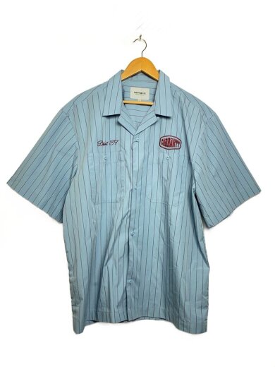 商品画像：SS HENDRY SHIRT/L/ポリエステル/BLU/ストライプ/I034534 1