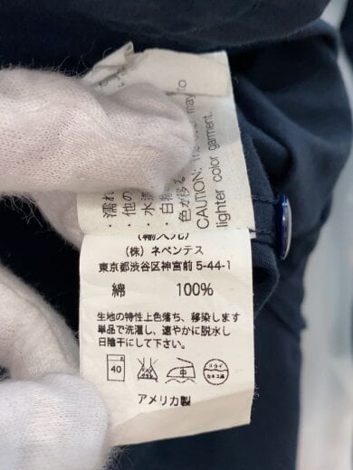 商品画像：プルオーバーフードシャツワンピース/長袖ワンピース/S/コットン/NVY/無地// 5