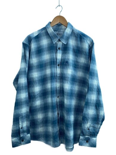 商品画像：長袖シャツ/--/コットン/BLU/チェック 1