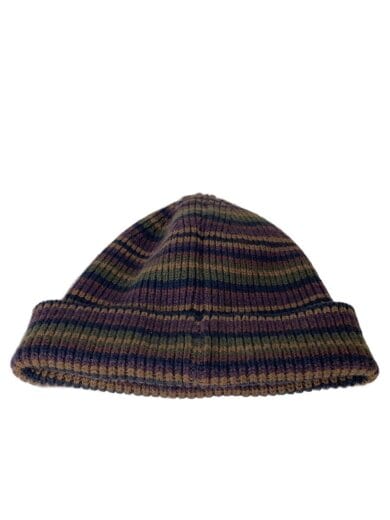 商品画像：vowels/ニットキャップ/--/ウール/BRW/ボーダー/メンズ/VO-24AW-AC042-20-0 2