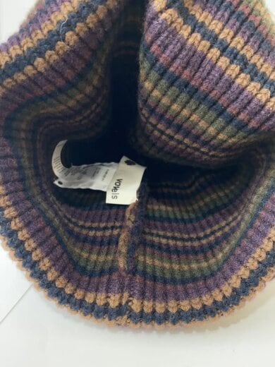 商品画像：vowels/ニットキャップ/--/ウール/BRW/ボーダー/メンズ/VO-24AW-AC042-20-0 3