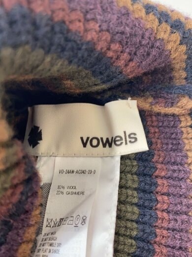 商品画像：vowels/ニットキャップ/--/ウール/BRW/ボーダー/メンズ/VO-24AW-AC042-20-0 4