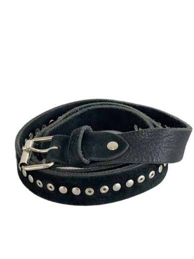 商品画像：DECORATIVE LEATHER BELT/レザー/BLK/無地/メンズ/ANBB043// 1