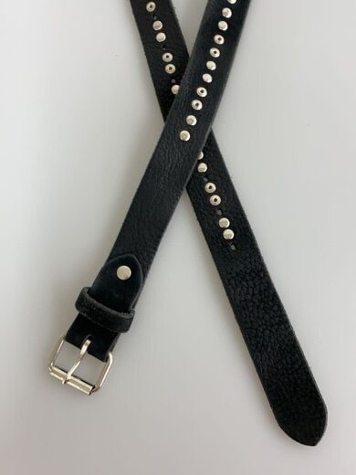 商品画像：DECORATIVE LEATHER BELT/レザー/BLK/無地/メンズ/ANBB043// 2