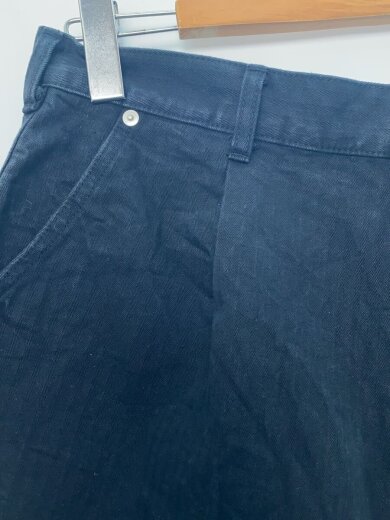商品画像：AD2024/タックワイドショートパンツ/M/コットン/BLK/HO-P032/ヘリンボーン 8