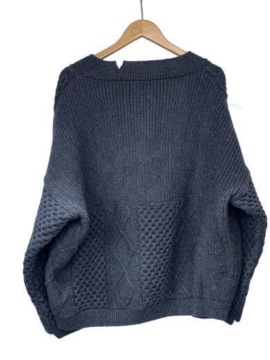 商品画像：CABLE ZIP KNIT CARDIGAN/カーディガン(厚手)/L/ウール/GRY/12116029// 2